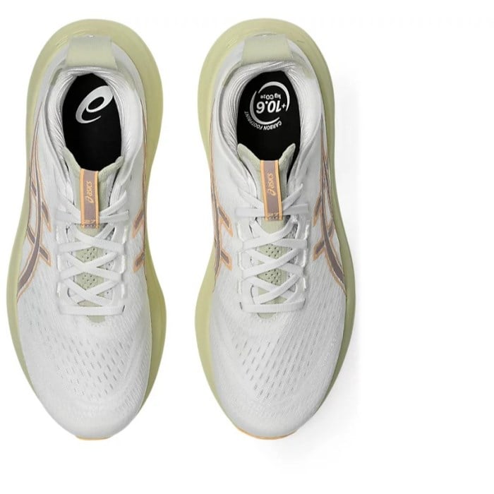 Asics Gel Nimbus 27 - Mens Running Shoes - White/Fawn