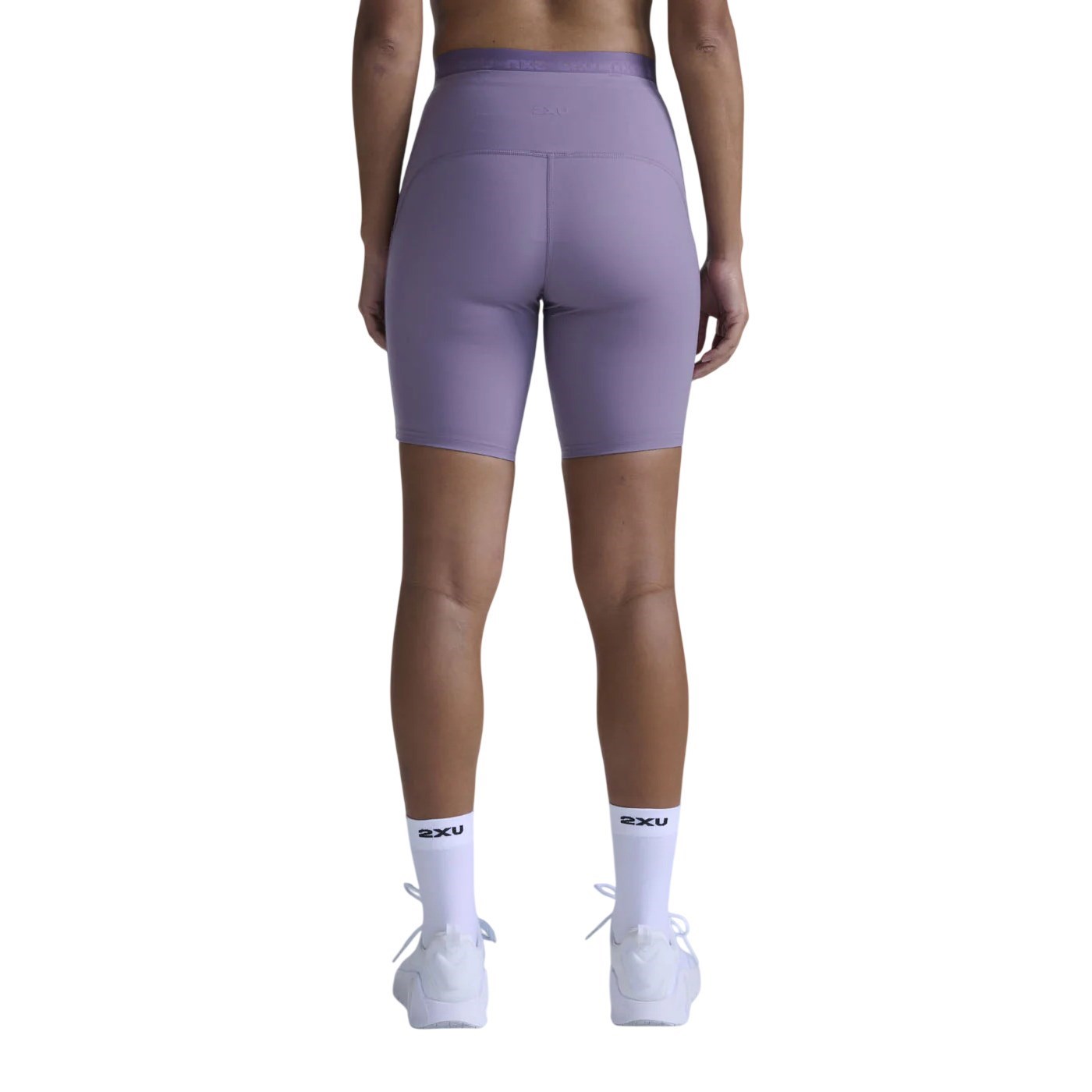 2XU Form Stash Hi-Rise Womens Compression Bike Shorts - Dusted Grape/Dusted Grape