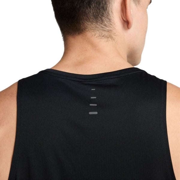 Nike Stride Dri-Fit ADV Mens Running Tank - Black/Reflective Silver