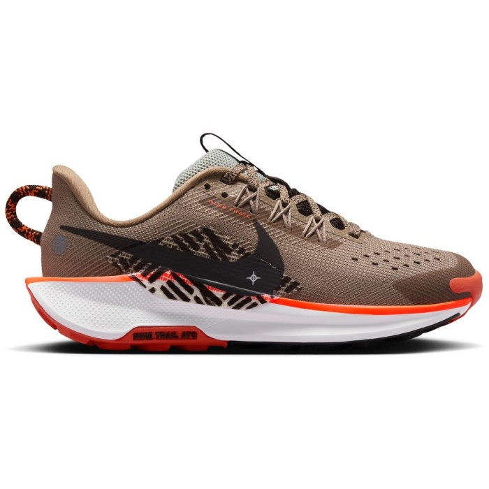 Nike Pegasus Trail 5 GS - Kids Trail Running Shoes - Khaki/Velvet Brown/Hyper Crimson
