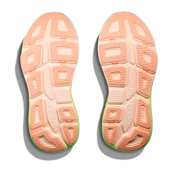 Hoka Bondi 9 - Womens Running Shoes - Frost/Pale Tangerine