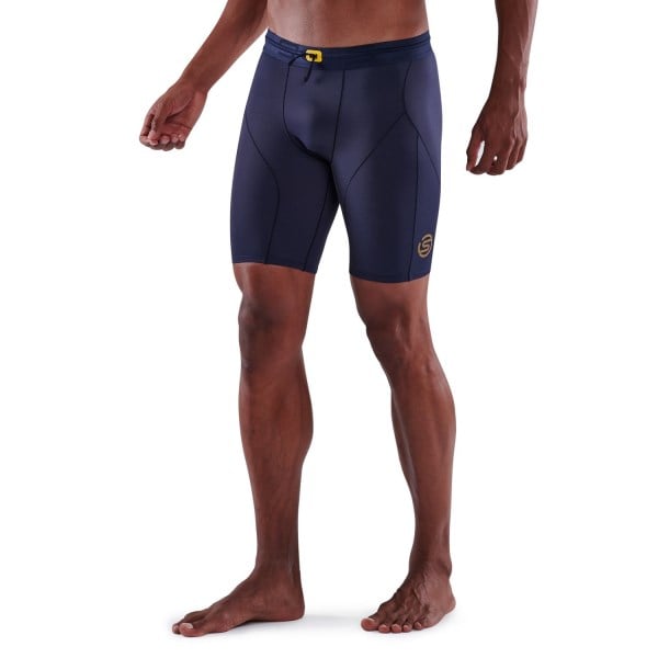 Skins Series-5 Mens Compression Powershorts - Navy Blue