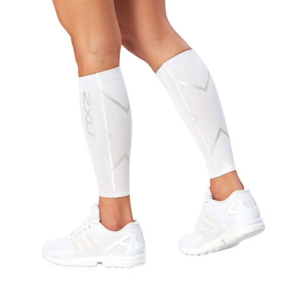 2XU Unisex Compression Calf Guards - White