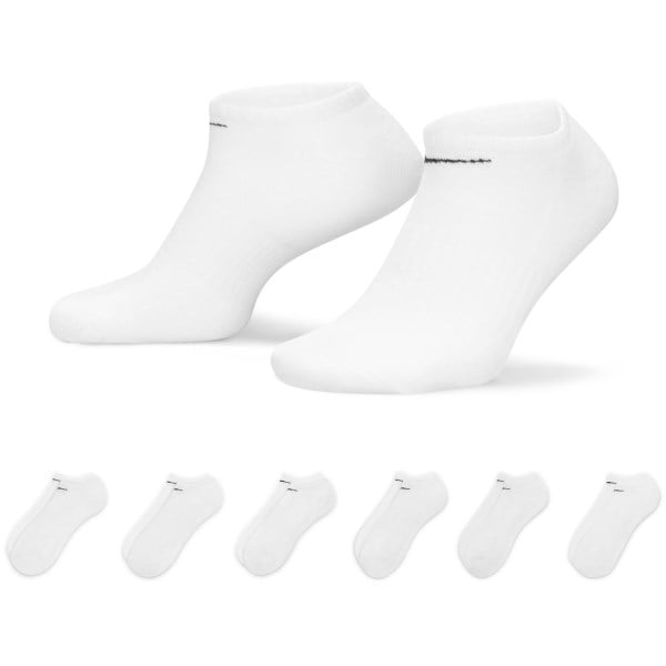 Nike Everyday No Show Socks - 6 Pair - White