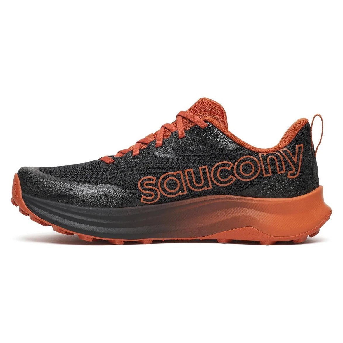 Saucony Peregrine 16 - Mens Trail Running Shoes - Black/Rust - image 2