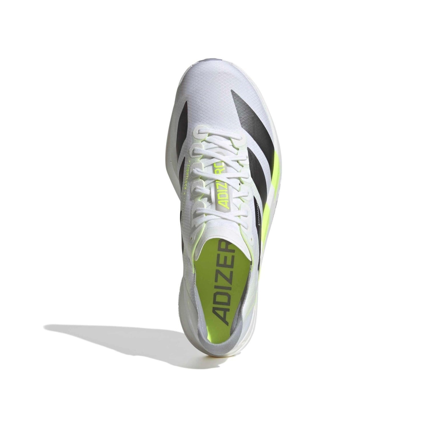 adidas Adizero Adios Pro 4 - Mens Racing Shoes - Cloud White/Iron Metallic/Solar Yellow - image 3