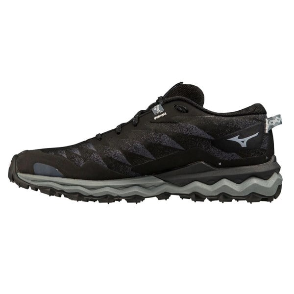 Mizuno Wave Daichi 7 GTX - Womens Trail Running Shoes - Black/Ombre Blue/Stormy Weather