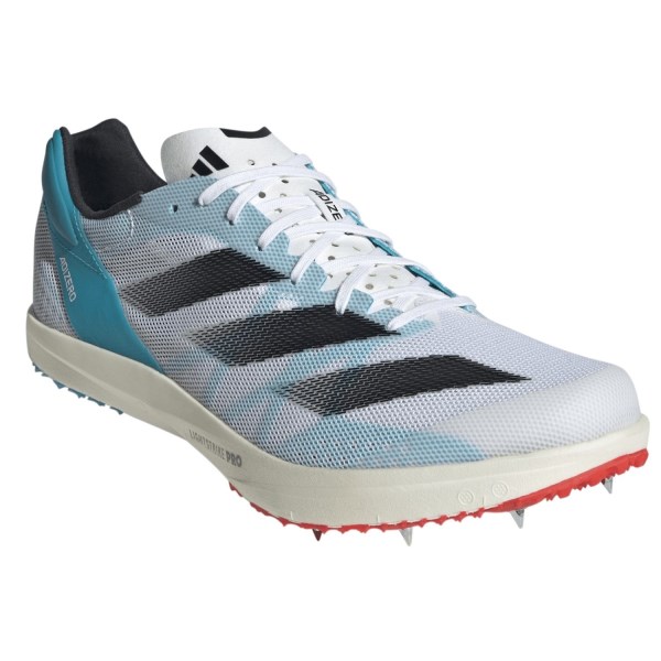 adidas Adizero Avanti TYO - Mens Long Distance Track Spikes - White/Core Black/Lucid Cyan