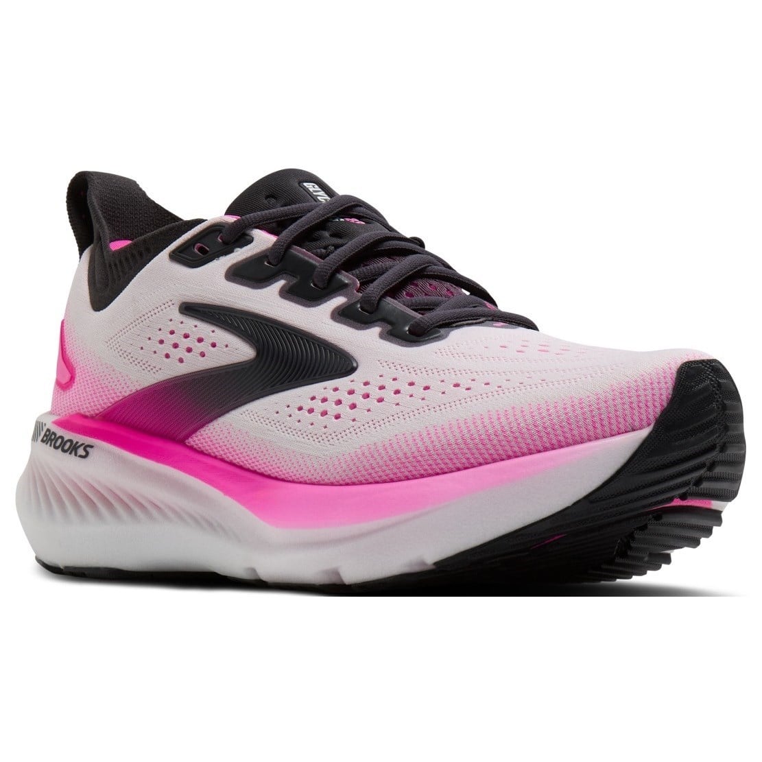 Brooks Glycerin GTS 23 - Womens Running Shoes - White/Phantom/Cyber Pink