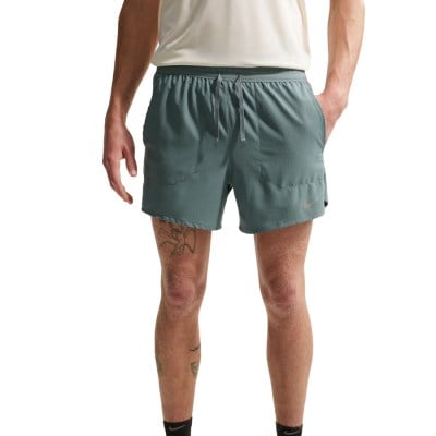 Nike Stride Mens Dri-FIT 5 Inch Brief-Lined Running Shorts - Mineral Slate/Reflective Silver