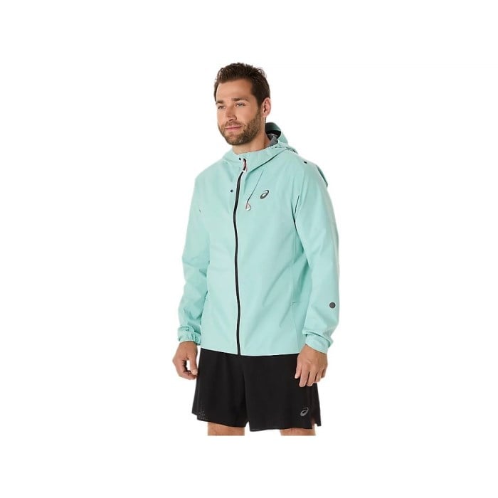 Asics MetaRun Mens Waterproof Running Jacket - Oasis Green
