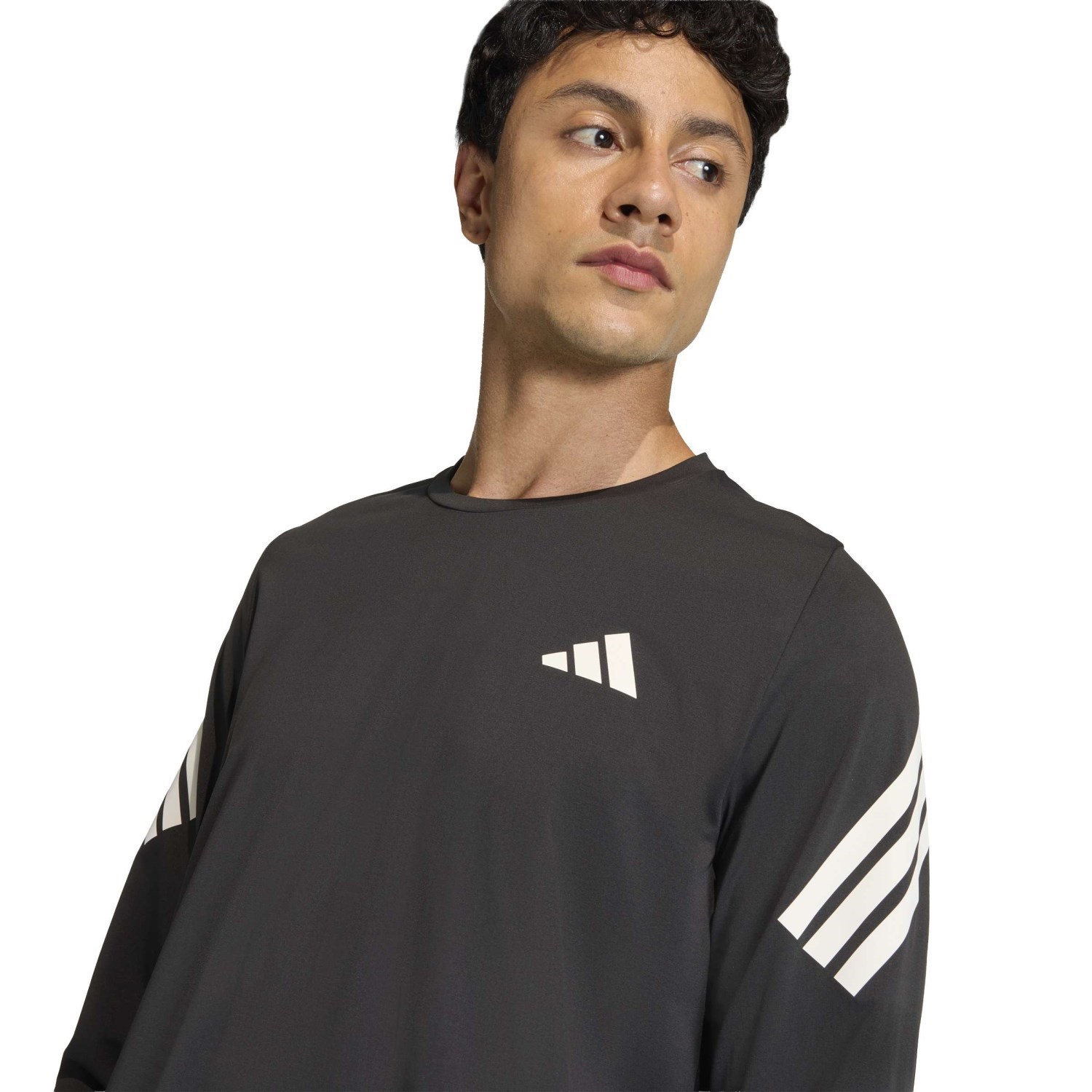 adidas ADI365 Iconic Mens Running Long Sleeve Top - Black - image 4
