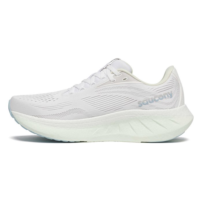 Saucony Ride 18 - Womens Running Shoes - White/Lettuce