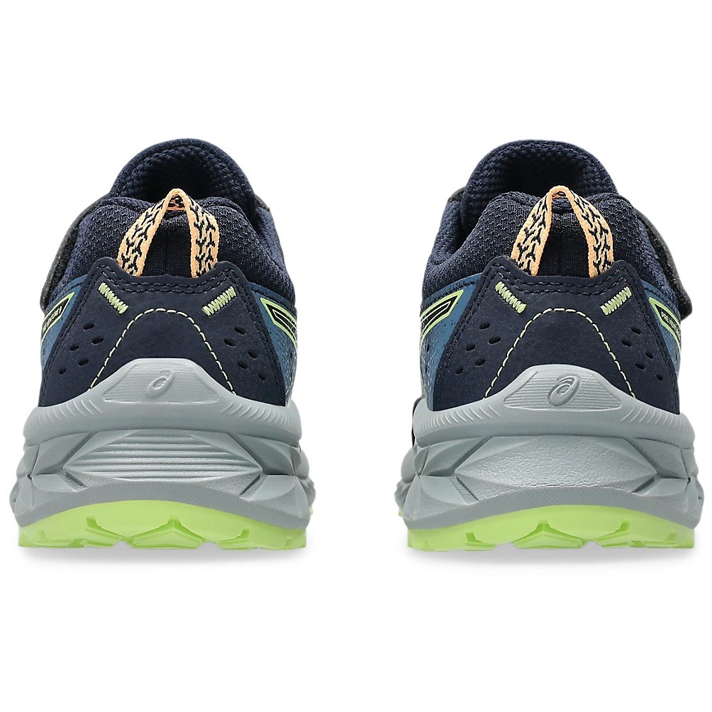 Asics Gel Venture 9 PS - Kids Trail Running Shoes - Midnight/Lime Green