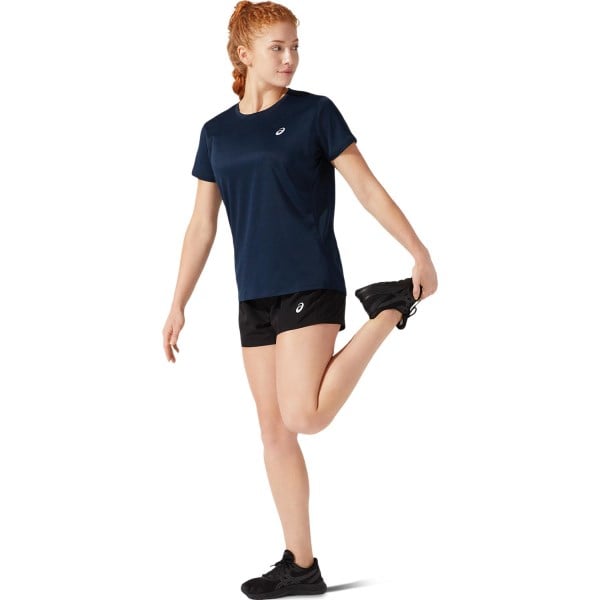 Asics Silver 4 Inch Womens Running Shorts - Performance Black
