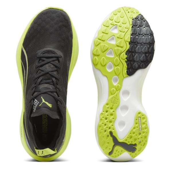 Puma ForeverRun Nitro - Mens Running Shoes - Black/Lime Pow/Mineral Gray