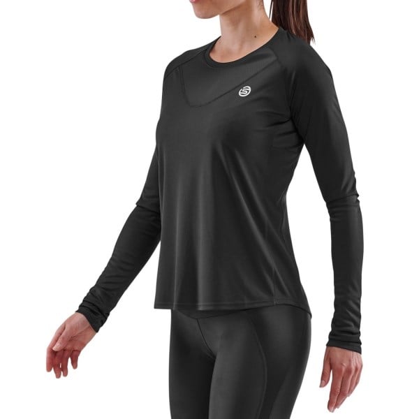 Skins Series-3 Womens Long Sleeve Training Top - Black