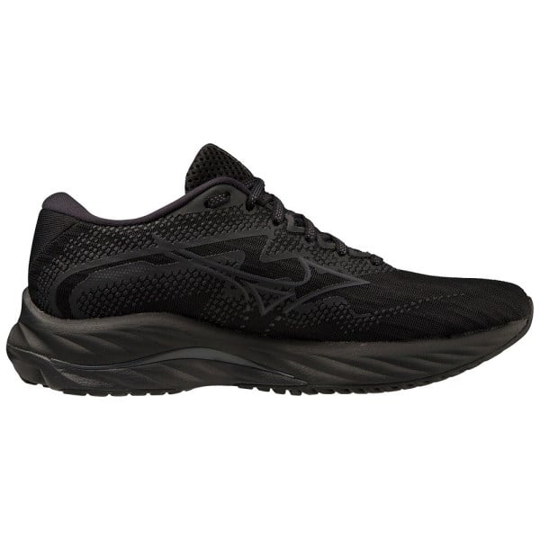Mizuno Wave Rider 27 - Womens Running Shoes - Black/Ebony/Black