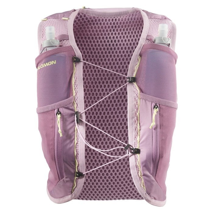Salomon Active Skin 12 Set Hydration Womens Vest + Flasks - Dawn Pink/Dusky Orchid/Butterfly - image 2