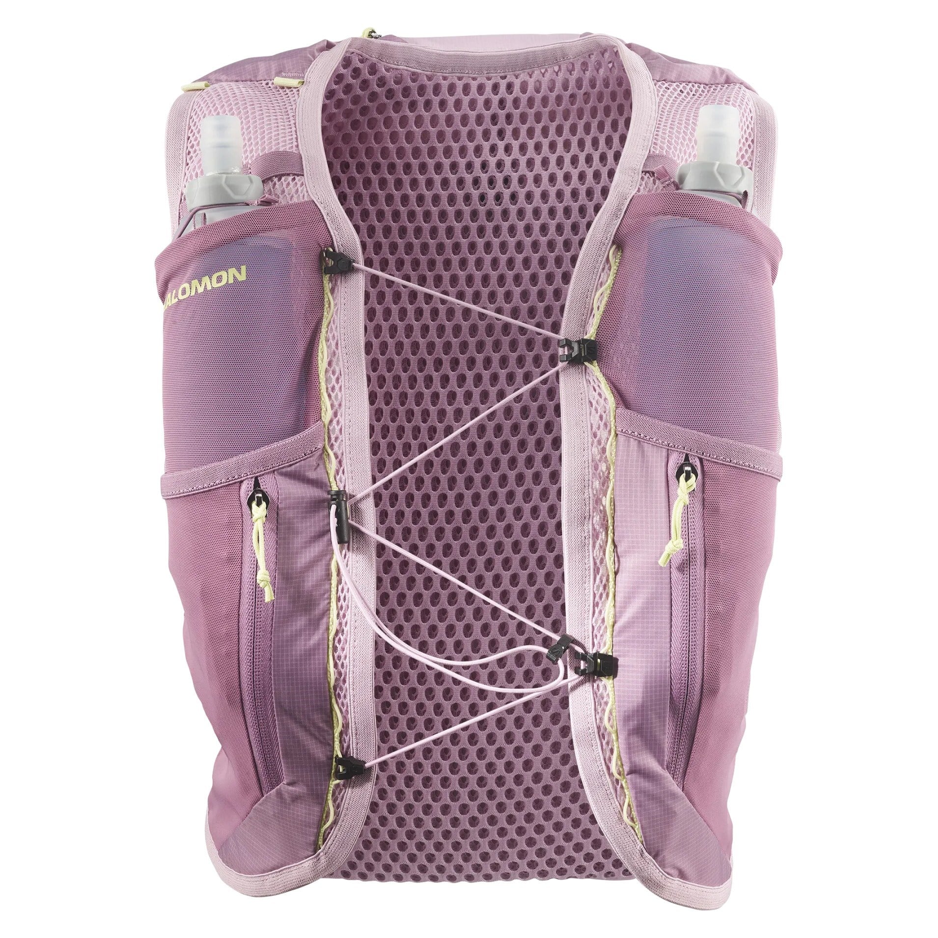 Salomon Active Skin 12 Set Hydration Womens Vest + Flasks - Dawn Pink/Dusky Orchid/Butterfly - image 2