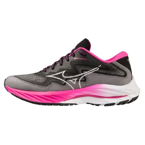 Mizuno Wave Rider 27 SSW Project Zero - Womens Running Shoes - Black/White/Athena