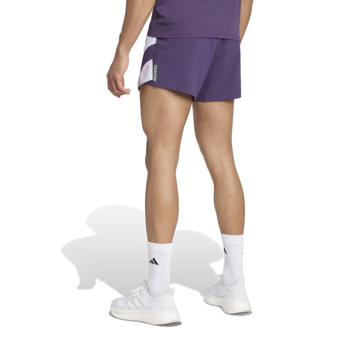 adidas Adizero Mens 5 Inch NYC Run Gel Shorts - Aurora Plum