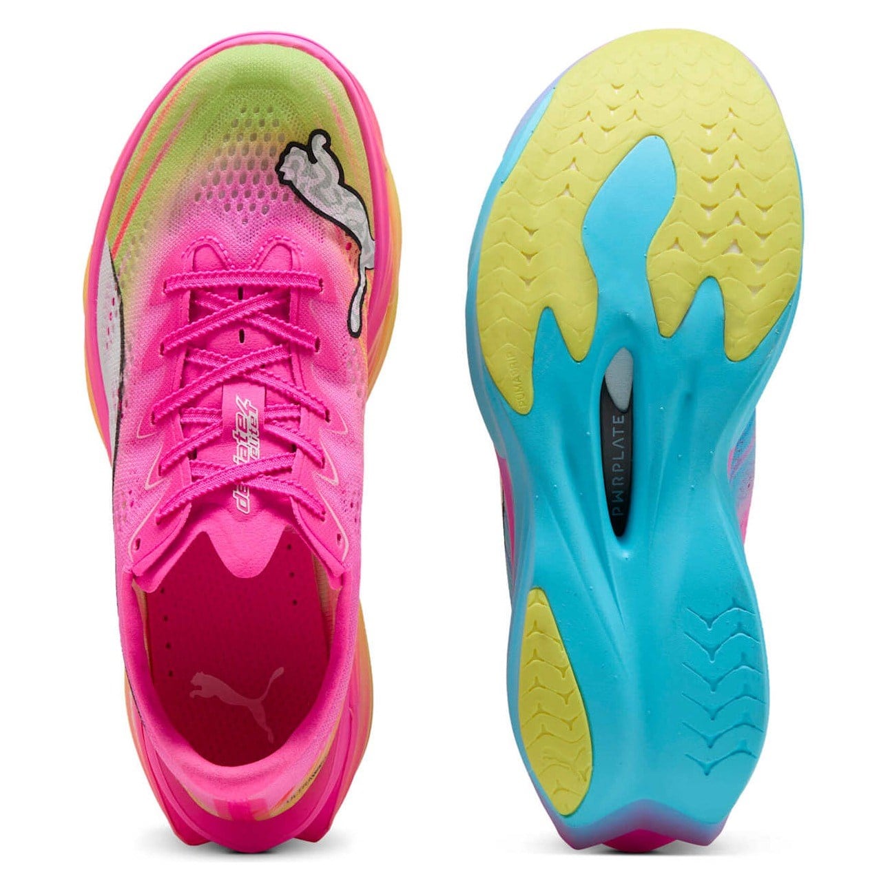 Puma Deviate Nitro Elite 4 Showtime - Womens Running Shoes - Poison Pink/Yellow Alert/Bright