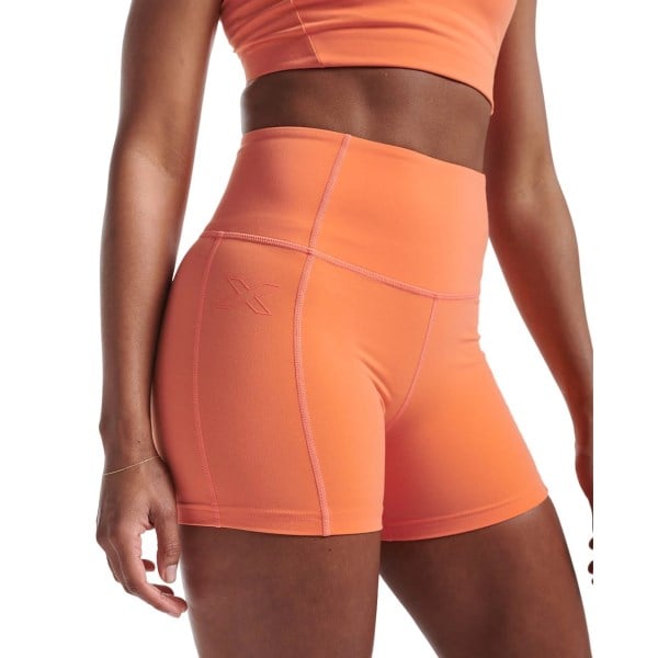 2XU Form Hi-Rise Womens Compression Shorts - Nectarine/Nectarine