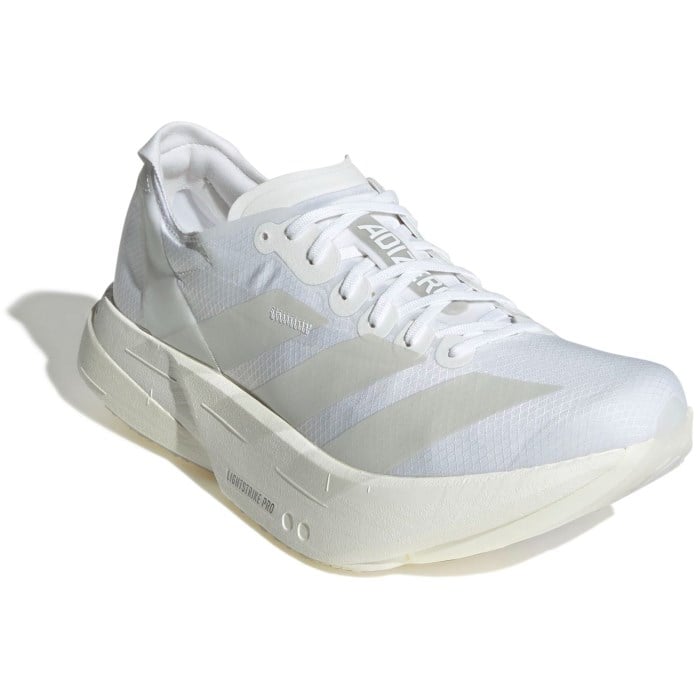 adidas Adizero Adios Pro 4 - Womens Racing Shoes - Cloud White/Zero Metallic/Crystal White