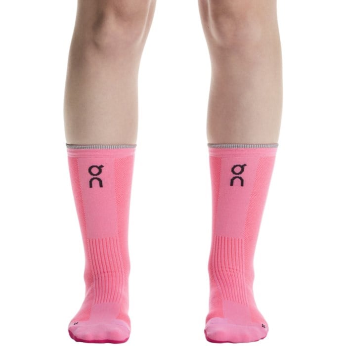 On Elite Run High Sock - Raspberry/Pink