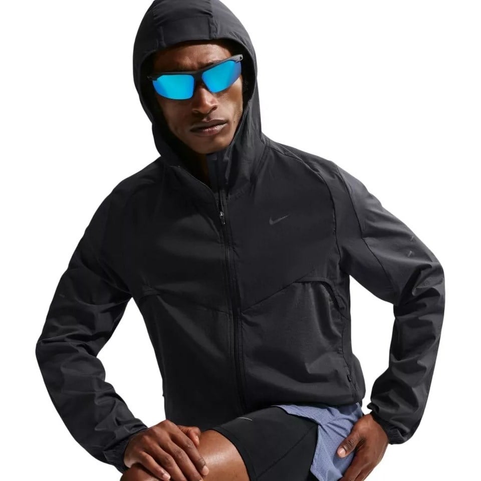 Nike Stride Plus Mens Repel Running Jacket - Black/Off Noir/Black/Black Reflective - image 4