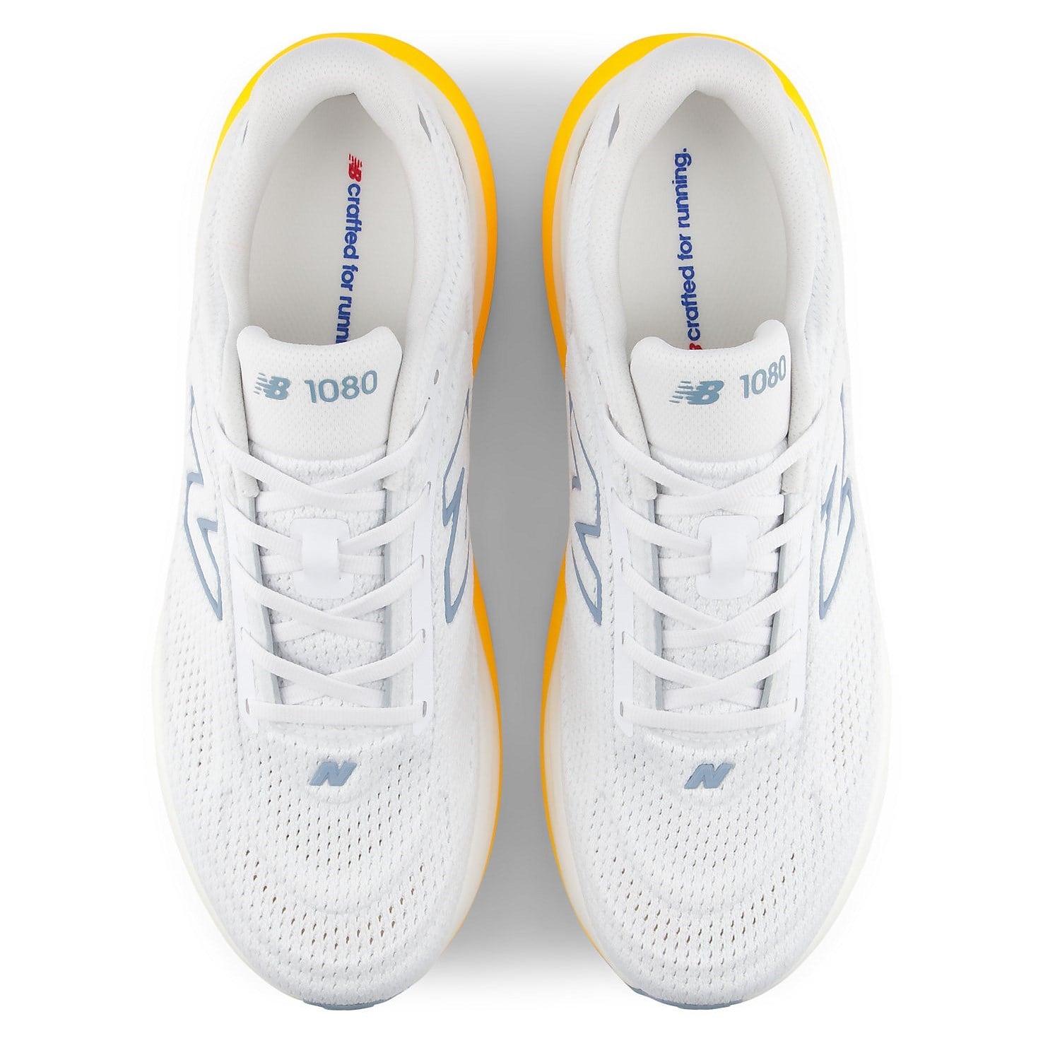 New Balance 1080v15 - Mens Running Shoes - White/Satsuma Orange - image 4