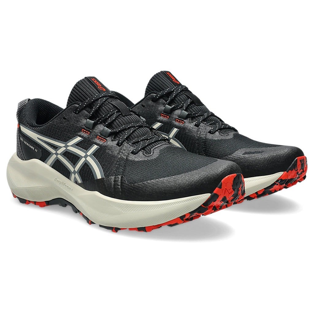 Asics Gel Venture 11 - Mens Trail Running Shoes - Black/Light Dust