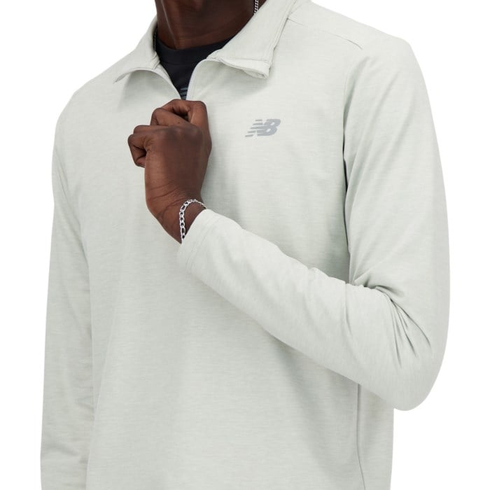 New Balance Space Dye Mens 1/4 Zip - Athletic Grey