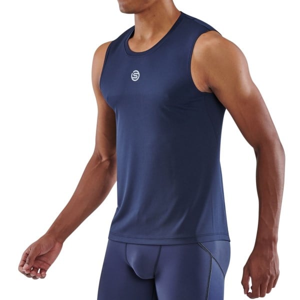 Skins Series-3 Mens Training Tank Top - Navy Blue