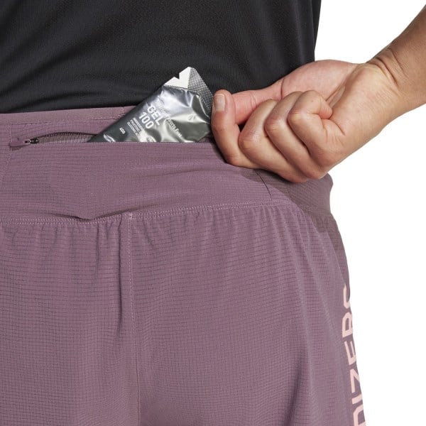 Adidas Mens Adizero Running Gel Shorts - Shadow Fig