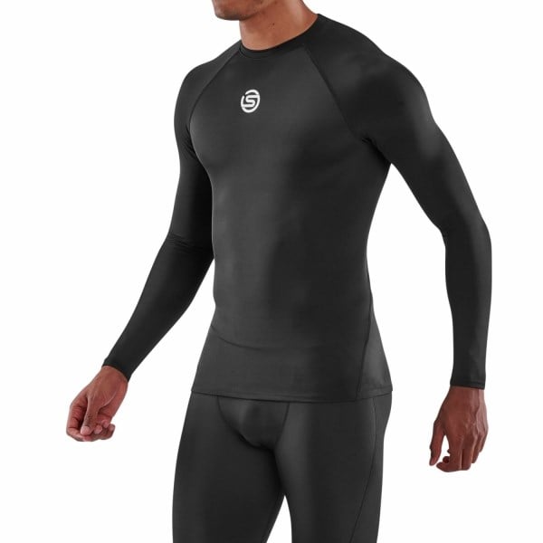 Skins Series-1 Mens Compression Long Sleeve Top - Black