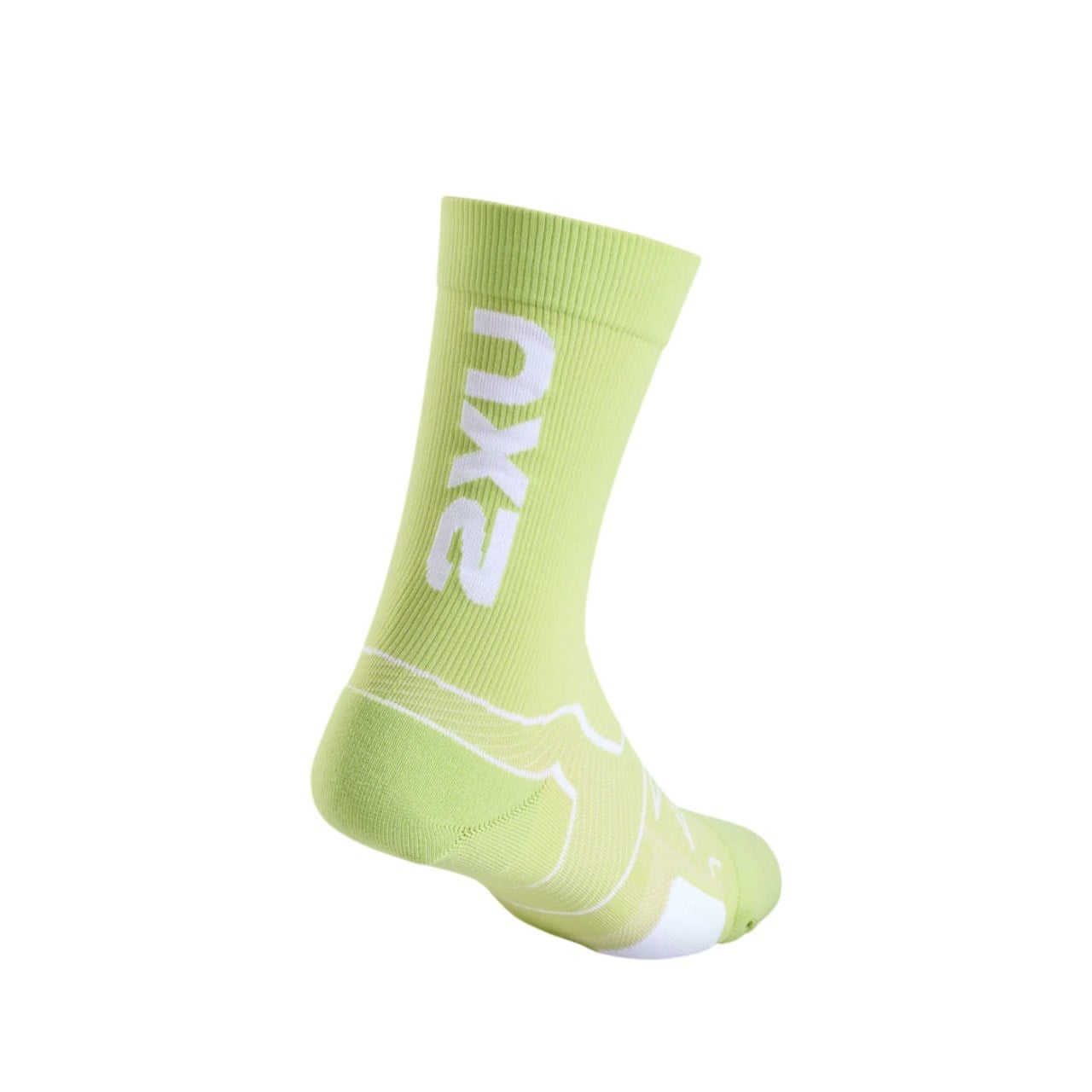 2XU Vectr Cushion Crew - Unisex Running Socks - Cool Matcha/White