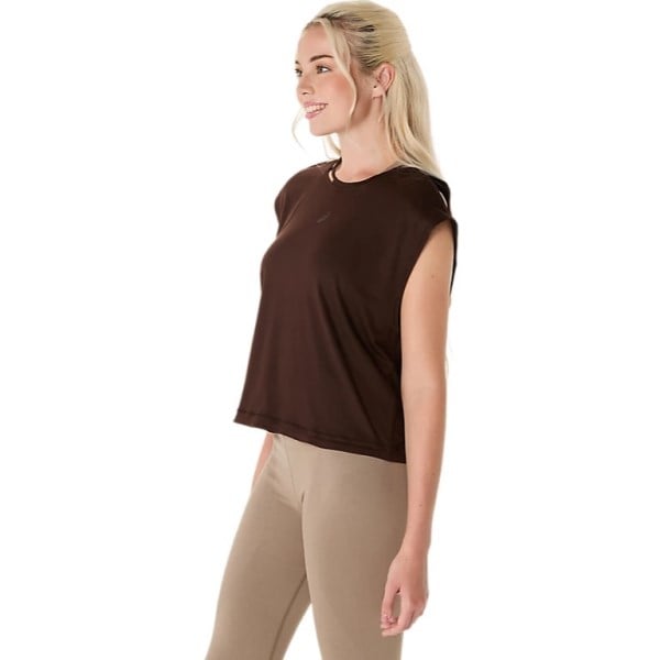 Asics Nagino Flex Short Sleeve Top - Womens - Coffee