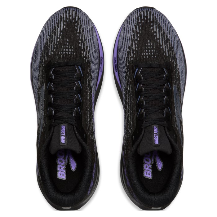 Brooks Ghost Amp - Mens Running Shoes - Black/Grey/Purple - image 4