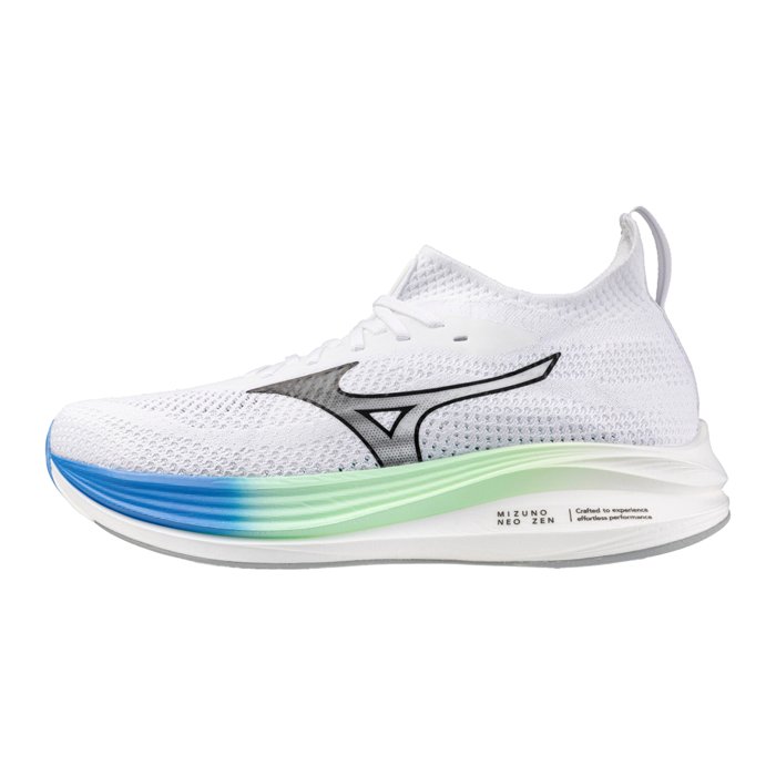 Mizuno Neo Zen - Mens Running Shoes - White/Black/Frontier Blue