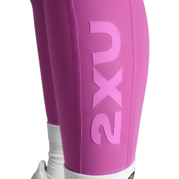 2XU Form Stash Hi-Rise Womens Compression Tights - Hyper Violet/Hyper Violet