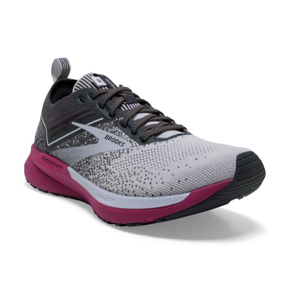 Brooks Ricochet 3 - Womens Running Shoes - Grey/Lavender/Baton Rouge