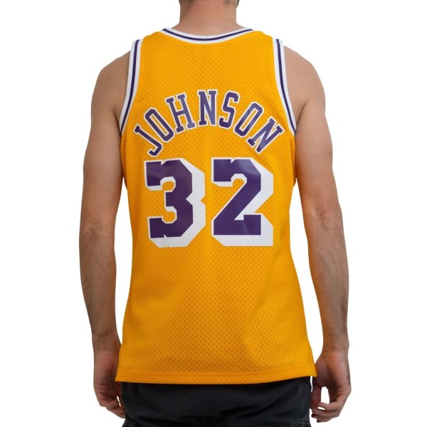 Mitchell & Ness Los Angeles Lakers Magic Johnson 1984-85 NBA Swingman Mens Basketball Jersey - Gold
