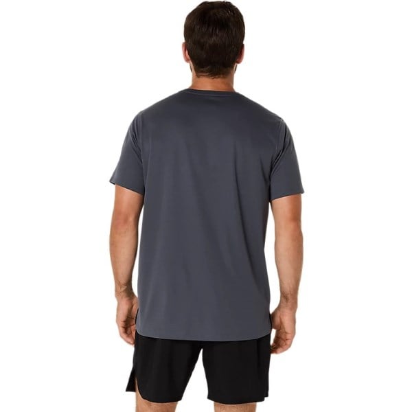 Asics Silver Mens Short Sleeve Running T-Shirt - Carrier Grey