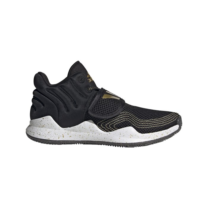 adidas Deep Threat Primeblue Jr - Kids Basketball Shoes - Black/Gold/Metallic White