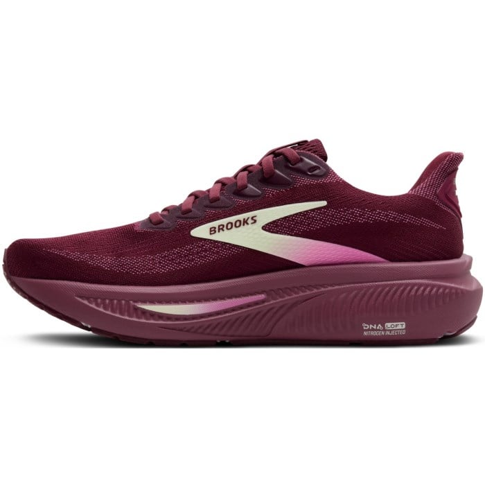 Brooks Ghost 17 - Womens Running Shoes - Burgundy/Pink/Green