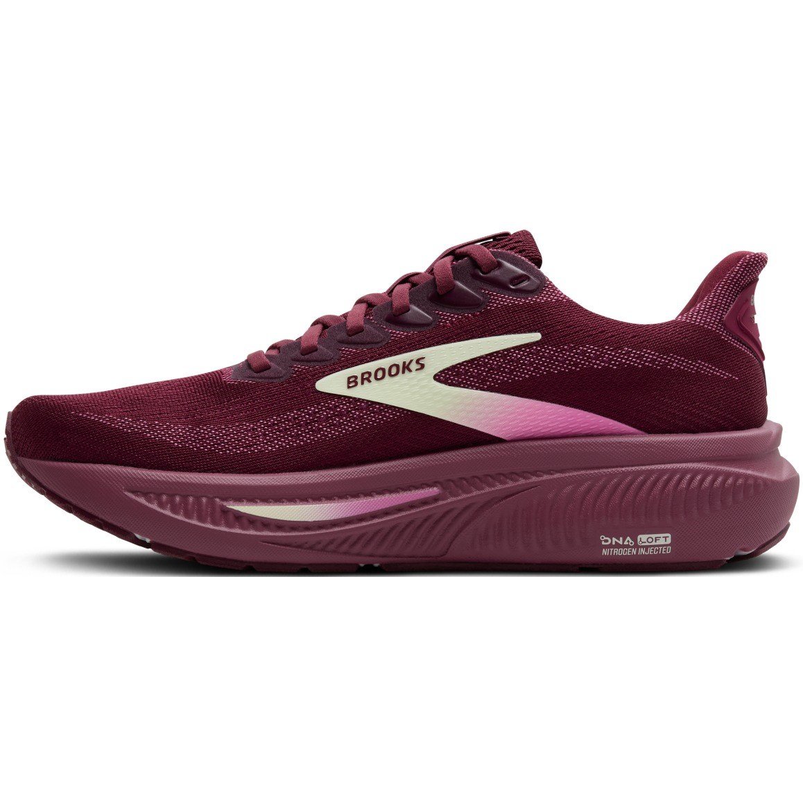 Brooks Ghost 17 - Womens Running Shoes - Burgundy/Pink/Green