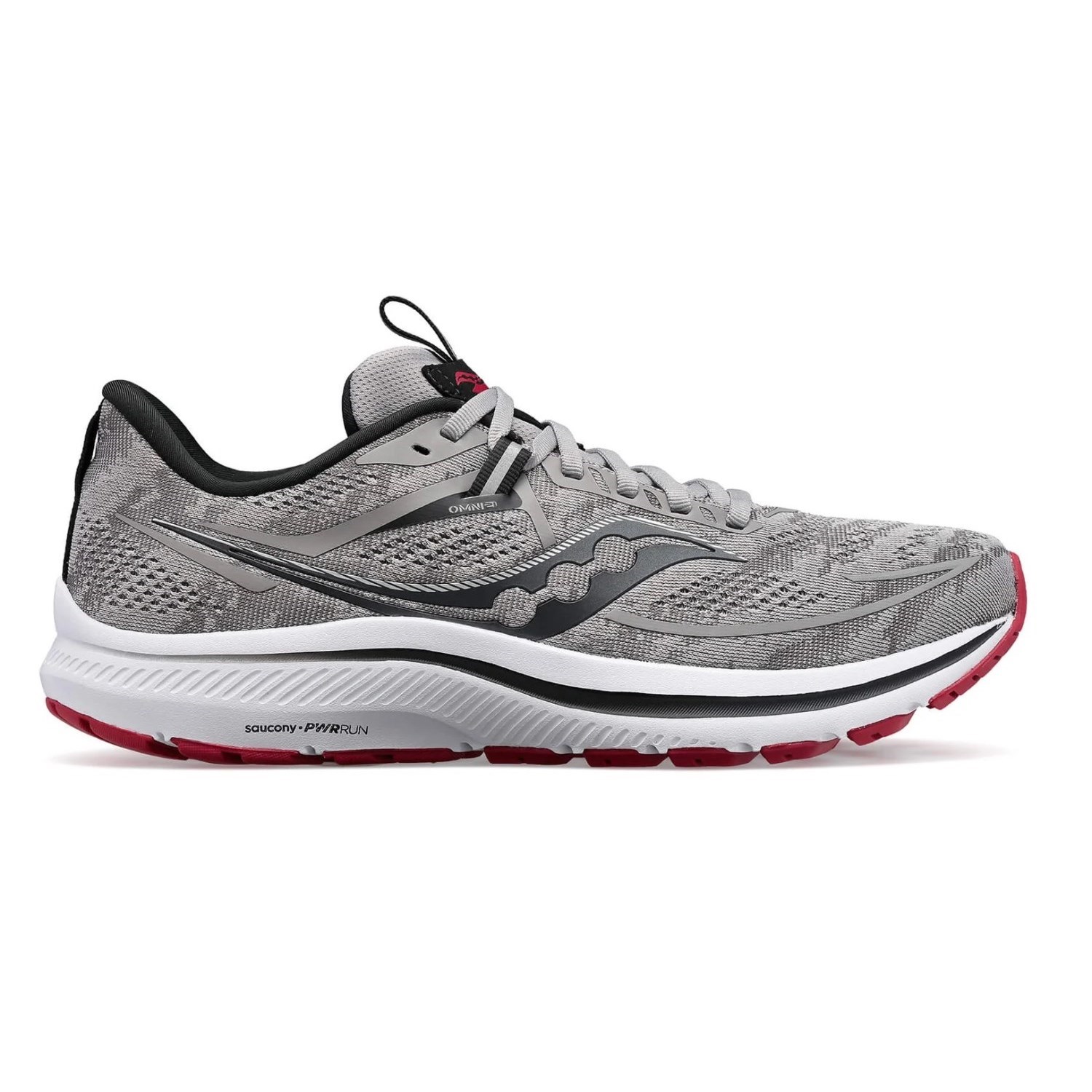 Saucony Omni 21 - Mens Running Shoes - Alloy/Garnet