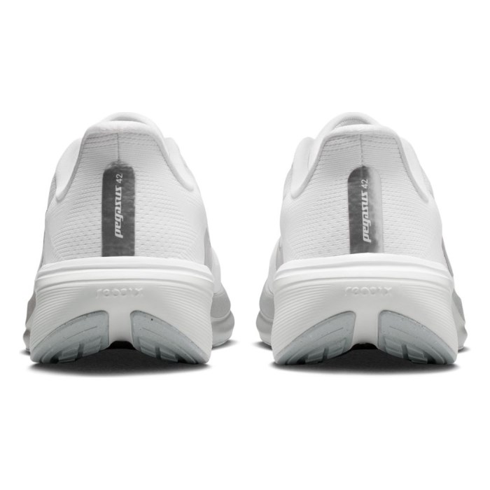 Nike Pegasus 42 - Womens Running Shoes - White/Metallic Silver/Wolf Grey